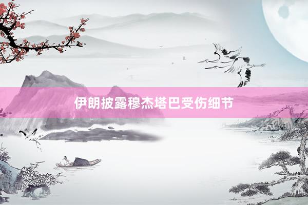 伊朗披露穆杰塔巴受伤细节
