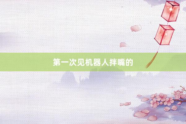 第一次见机器人拌嘴的