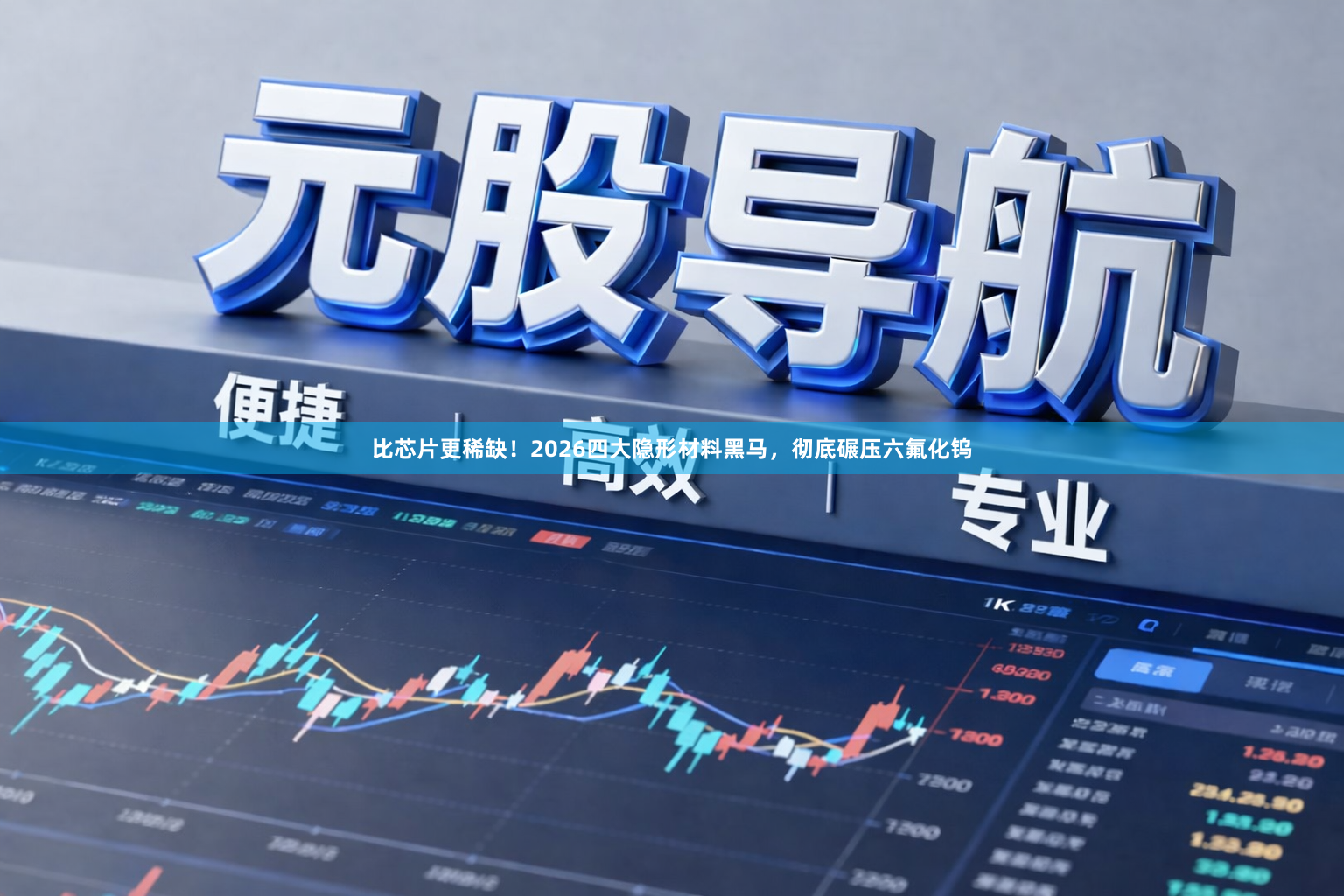 比芯片更稀缺！2026四大隐形材料黑马，彻底碾压六氟化钨