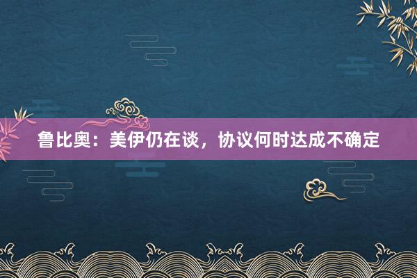 鲁比奥：美伊仍在谈，协议何时达成不确定