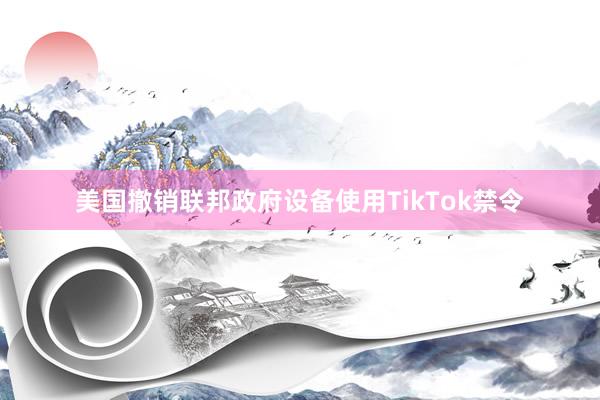 美国撤销联邦政府设备使用TikTok禁令