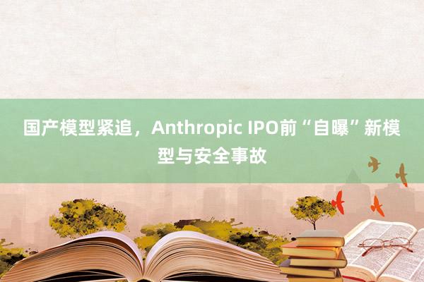 国产模型紧追，Anthropic IPO前“自曝”新模型与安全事故